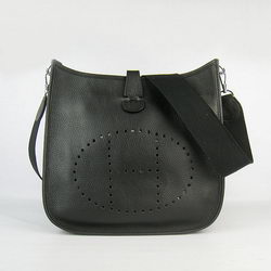 Hermes Cowhide Evelyne Messenger Bag 6309 Black Hermes Cowhide Evelyne Messenger Bag 6309 Black