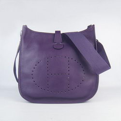Hermes Cowhide Evelyne Messenger Bag 6309 Purple Hermes Cowhide Evelyne Messenger Bag 6309 Purple