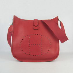 Hermes Cowhide Evelyne Messenger Bag 6309 Red Hermes Cowhide Evelyne Messenger Bag 6309 Red