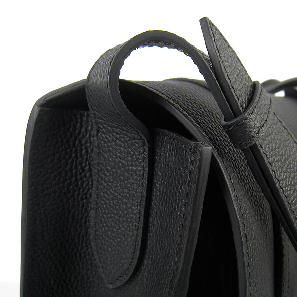 Hermes Jypsiere Togo Leather Messenger Bag H2810 Black Hermes Jypsiere Togo Leather Messenger Bag H2810 Black