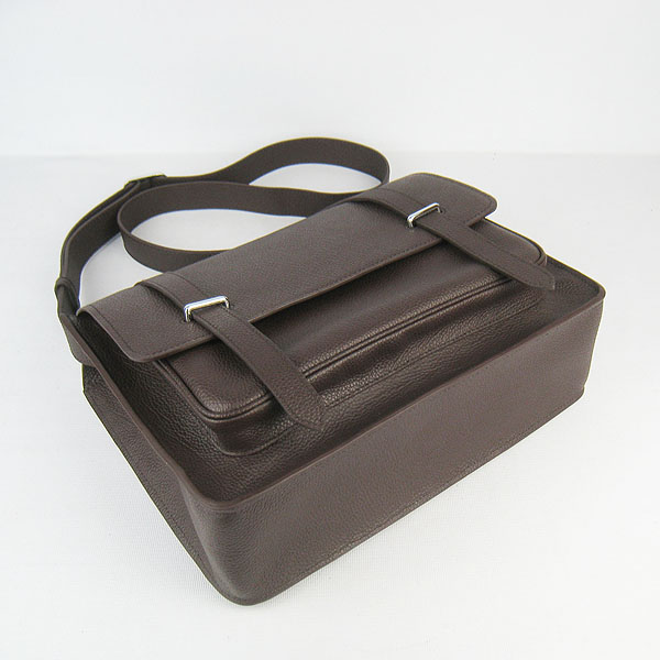 Hermes Jypsiere Togo Leather Messenger Bag Dark Coffee Hermes Jypsiere Togo Leather Messenger Bag Dark Coffee