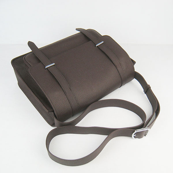 Hermes Jypsiere Togo Leather Messenger Bag Dark Coffee Hermes Jypsiere Togo Leather Messenger Bag Dark Coffee