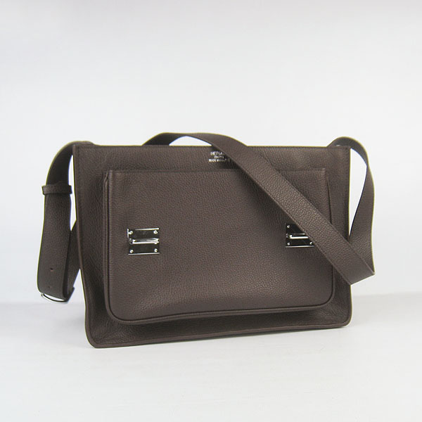Hermes Jypsiere Togo Leather Messenger Bag Dark Coffee Hermes Jypsiere Togo Leather Messenger Bag Dark Coffee