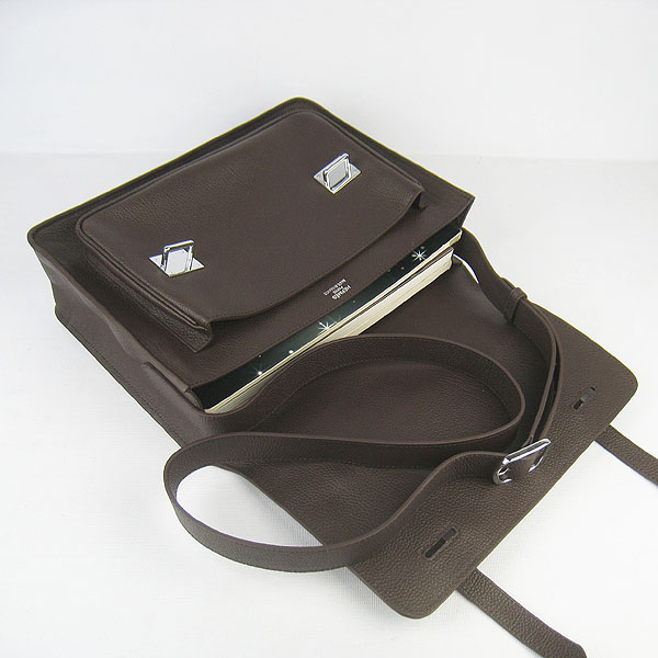 Hermes Jypsiere Togo Leather Messenger Bag Dark Coffee Hermes Jypsiere Togo Leather Messenger Bag Dark Coffee