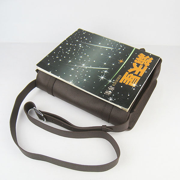 Hermes Jypsiere Togo Leather Messenger Bag Dark Coffee Hermes Jypsiere Togo Leather Messenger Bag Dark Coffee