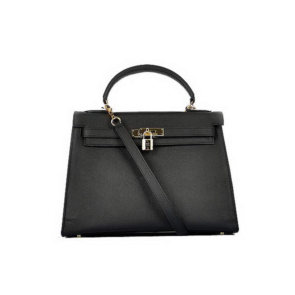 Newest 2012 Hermes Kelly 32cm Bags Black Calf Leather Gold Newest 2012 Hermes Kelly 32cm Bags Black Calf Leather Gold
