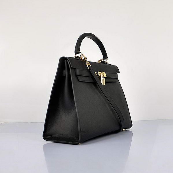 Newest 2012 Hermes Kelly 32cm Bags Black Calf Leather Gold Newest 2012 Hermes Kelly 32cm Bags Black Calf Leather Gold
