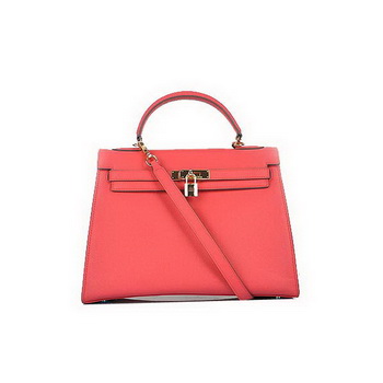 Fashion Hermes Kelly 32cm Bags Light Red Calf Leather Gold Fashion Hermes Kelly 32cm Bags Light Red Calf Leather Gold