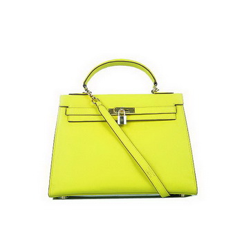 Hot Style Hermes Kelly 32cm Bags Yellow Calf Leather Gold Hot Style Hermes Kelly 32cm Bags Yellow Calf Leather Gold