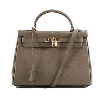 Hermes Kelly 32cm Togo Leather Handbags 6018 Dark Grey Golden Hermes Kelly 32cm Togo Leather Handbags 6018 Dark Grey Golden