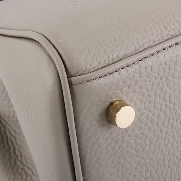 Hermes Kelly 32cm Togo Leather Handbags 6018 Light Grey Golden Hermes Kelly 32cm Togo Leather Handbags 6018 Light Grey Golden