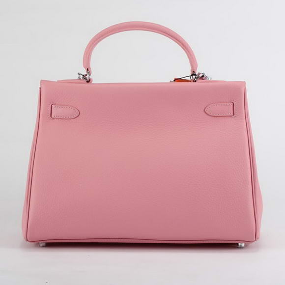 Hermes Kelly 32cm Togo Leather Handbags 6018 Pink Silver Hermes Kelly 32cm Togo Leather Handbags 6018 Pink Silver
