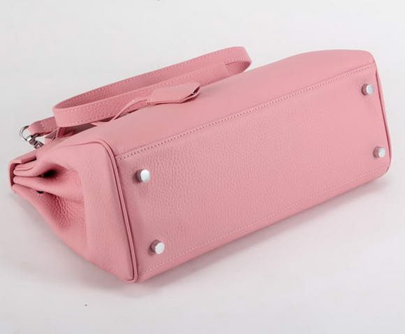 Hermes Kelly 32cm Togo Leather Handbags 6018 Pink Silver Hermes Kelly 32cm Togo Leather Handbags 6018 Pink Silver