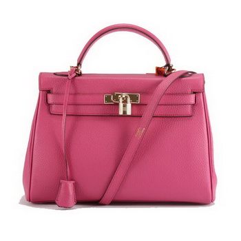Hermes Kelly 32cm Togo Leather Handbags 6018 Roseo Golden Hermes Kelly 32cm Togo Leather Handbags 6018 Roseo Golden