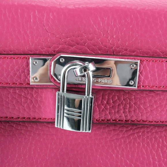 Hermes Kelly 32cm Togo Leather Handbags 6018 Roseo Silver