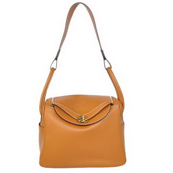 Hermes Lindy 30CM Havanne Handbags 1057 Camel Leather Golden Hardware Hermes Lindy 30CM Havanne Handbags 1057 Camel Leather Golden Hardware