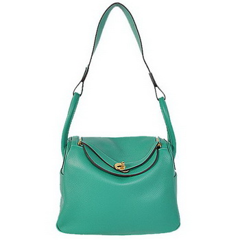 Hermes Lindy 30CM Havanne Handbags 1057 Green Leather Golden Hardware Hermes Lindy 30CM Havanne Handbags 1057 Green Leather Golden Hardware