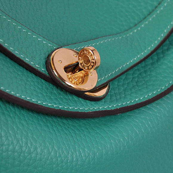 Hermes Lindy 30CM Havanne Handbags 1057 Green Leather Golden Hardware Hermes Lindy 30CM Havanne Handbags 1057 Green Leather Golden Hardware