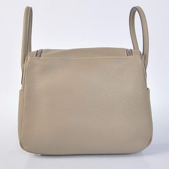 Hermes Lindy 30CM Havanne Handbags 1057 Grey Leather Silver Hardware Hermes Lindy 30CM Havanne Handbags 1057 Grey Leather Silver Hardware