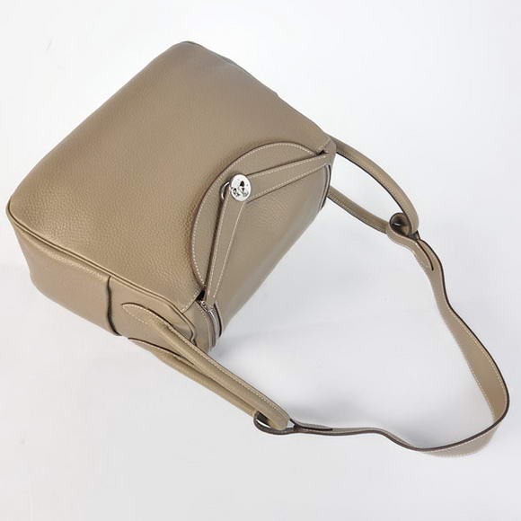 Hermes Lindy 30CM Havanne Handbags 1057 Grey Leather Silver Hardware Hermes Lindy 30CM Havanne Handbags 1057 Grey Leather Silver Hardware