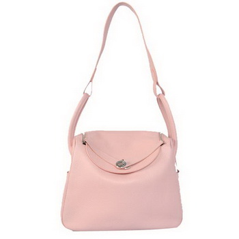 Hermes Lindy 30CM Havanne Handbags 1057 Pink Leather Silver Hardware Hermes Lindy 30CM Havanne Handbags 1057 Pink Leather Silver Hardware