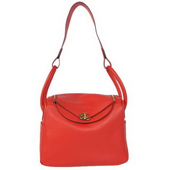 Hermes Lindy 30CM Havanne Handbags 1057 Red Leather Golden Hardware Hermes Lindy 30CM Havanne Handbags 1057 Red Leather Golden Hardware