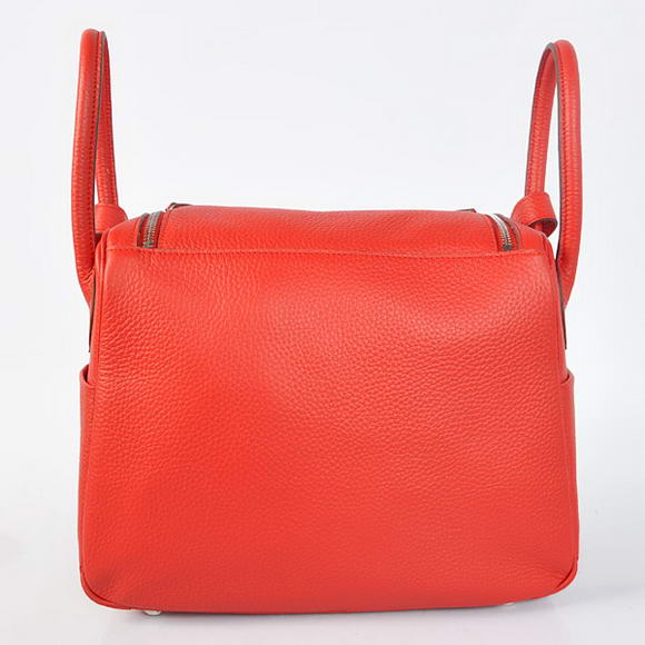 Hermes Lindy 30CM Havanne Handbags 1057 Red Leather Silver Hardware Hermes Lindy 30CM Havanne Handbags 1057 Red Leather Silver Hardware