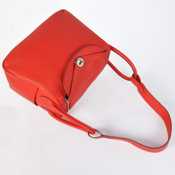 Hermes Lindy 30CM Havanne Handbags 1057 Red Leather Silver Hardware Hermes Lindy 30CM Havanne Handbags 1057 Red Leather Silver Hardware