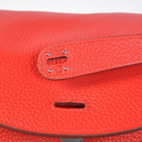 Hermes Lindy 30CM Havanne Handbags 1057 Red Leather Silver Hardware Hermes Lindy 30CM Havanne Handbags 1057 Red Leather Silver Hardware