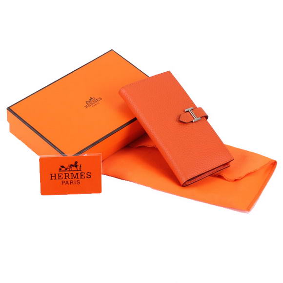 Hermes Bearn Japonaise Bi-Fold A208 Orange Hermes Bearn Japonaise Bi-Fold A208 Orange