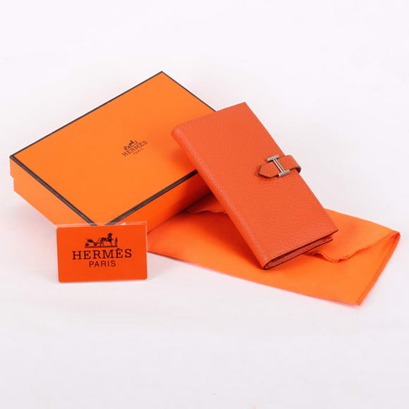 Hermes Bearn Japonaise Bi-Fold A208 Orange Hermes Bearn Japonaise Bi-Fold A208 Orange