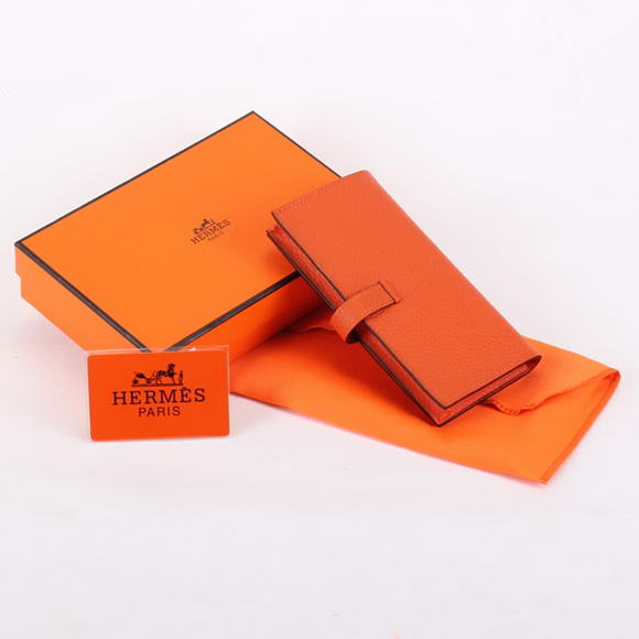 Hermes Bearn Japonaise Bi-Fold A208 Orange Hermes Bearn Japonaise Bi-Fold A208 Orange