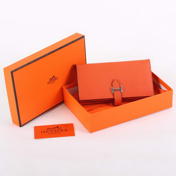 Hermes Bearn Japonaise Bi-Fold A208 Orange Hermes Bearn Japonaise Bi-Fold A208 Orange