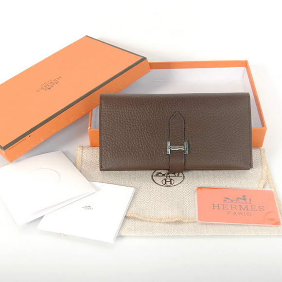 Hermes Bearn Japonaise Smooth Leather Tri-Fold Wallet H308 Dark Coffee Hermes Bearn Japonaise Smooth Leather Tri-Fold Wallet H308 Dark Coffee