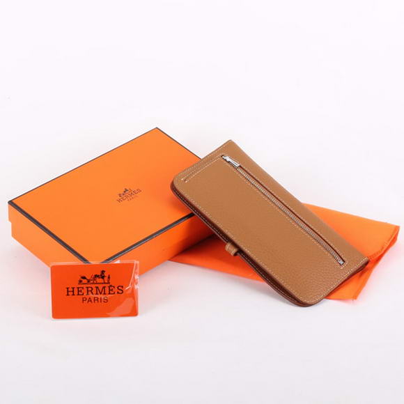 Hermes Dogon Togo Leather Wallet Travel Case A808 Coffee Hermes Dogon Togo Leather Wallet Travel Case A808 Coffee