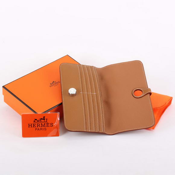 Hermes Dogon Togo Leather Wallet Travel Case A808 Coffee Hermes Dogon Togo Leather Wallet Travel Case A808 Coffee