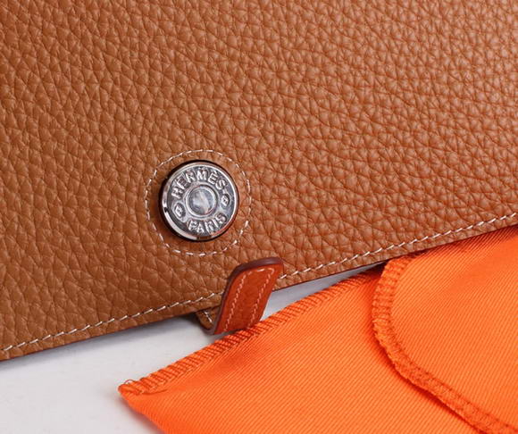 Hermes Dogon Togo Leather Wallet Travel Case A808 Coffee Hermes Dogon Togo Leather Wallet Travel Case A808 Coffee