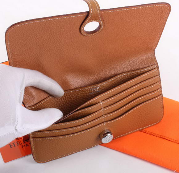 Hermes Dogon Togo Leather Wallet Travel Case A808 Coffee Hermes Dogon Togo Leather Wallet Travel Case A808 Coffee