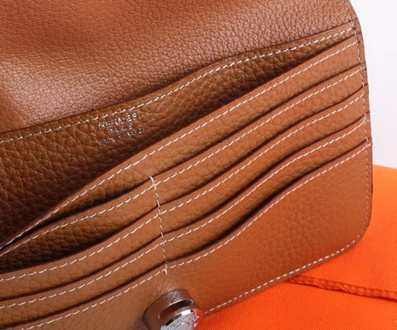 Hermes Dogon Togo Leather Wallet Travel Case A808 Coffee Hermes Dogon Togo Leather Wallet Travel Case A808 Coffee