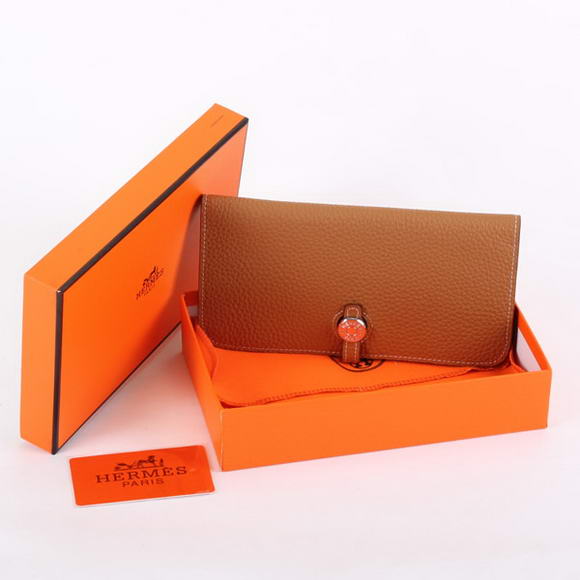 Hermes Dogon Togo Leather Wallet Travel Case A808 Coffee Hermes Dogon Togo Leather Wallet Travel Case A808 Coffee