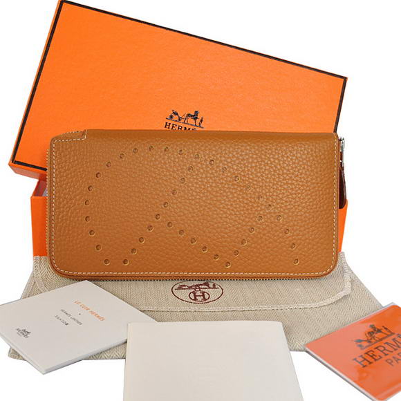 Hermes Evelyn Long Wallet Zip Purse A808 Camel Hermes Evelyn Long Wallet Zip Purse A808 Camel