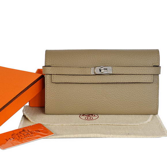 Hermes Kelly Wallet Togo Leather Bi-Fold Purse A708 Dark Grey Hermes Kelly Wallet Togo Leather Bi-Fold Purse A708 Dark Grey