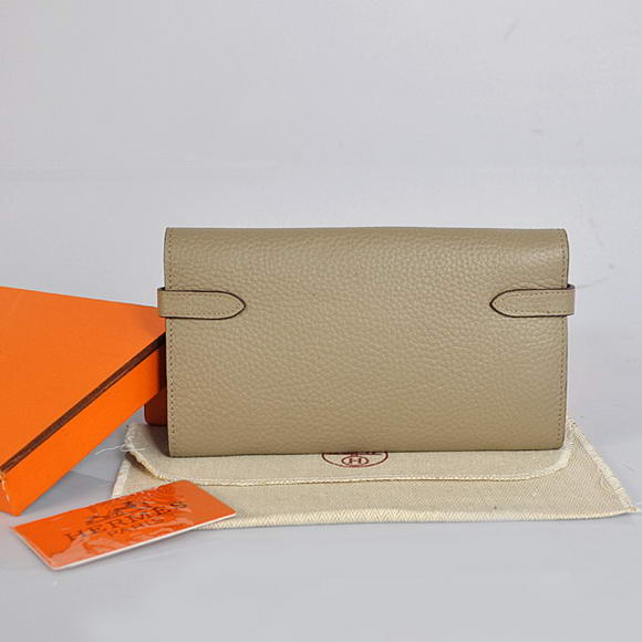 Hermes Kelly Wallet Togo Leather Bi-Fold Purse A708 Dark Grey Hermes Kelly Wallet Togo Leather Bi-Fold Purse A708 Dark Grey