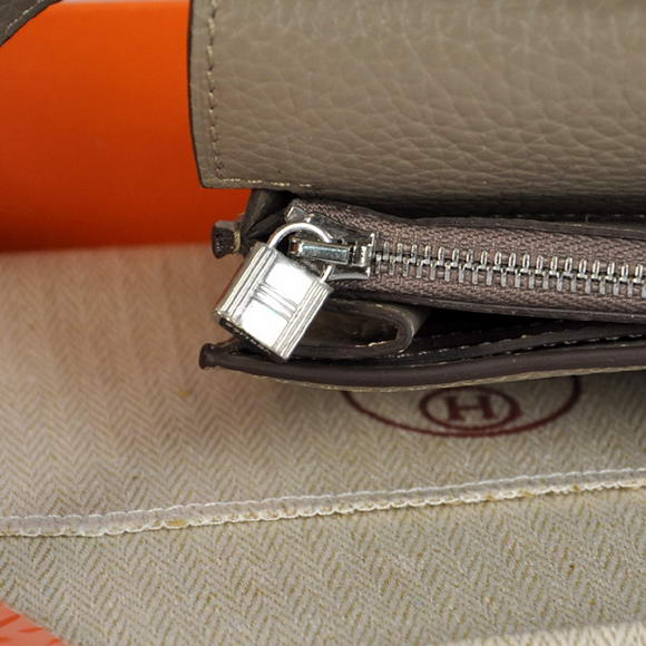 Hermes Kelly Wallet Togo Leather Bi-Fold Purse A708 Dark Grey Hermes Kelly Wallet Togo Leather Bi-Fold Purse A708 Dark Grey