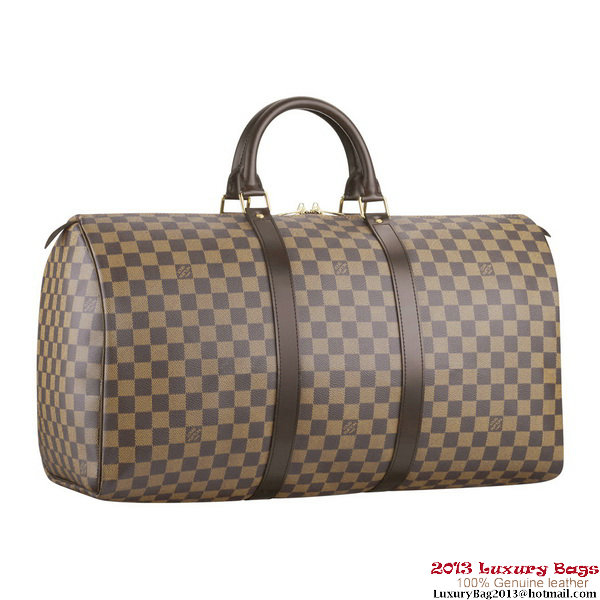Louis Vuitton N41427 Damier Ebene Canvas Keepall 50 Louis Vuitton N41427 Damier Ebene Canvas Keepall 50