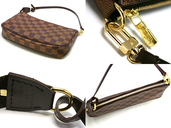 Louis Vuitton Damier Ebene Canvas Pochette Accessoires N51985 Louis Vuitton Damier Ebene Canvas Pochette Accessoires N51985