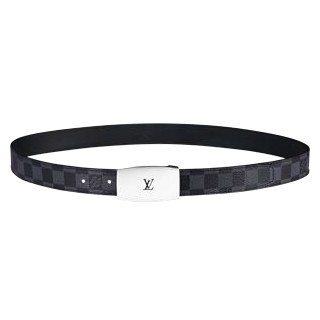 Louis Vuitton Cut Long Reversible Damier Graphite Belts M9638Q Louis Vuitton Cut Long Reversible Damier Graphite Belts M9638Q