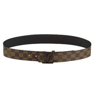 Louis Vuitton Initiales Damier Ebene Belt M9807S Louis Vuitton Initiales Damier Ebene Belt M9807S