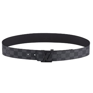 Louis Vuitton Initiales Damier Graphite Belt M9808S Louis Vuitton Initiales Damier Graphite Belt M9808S