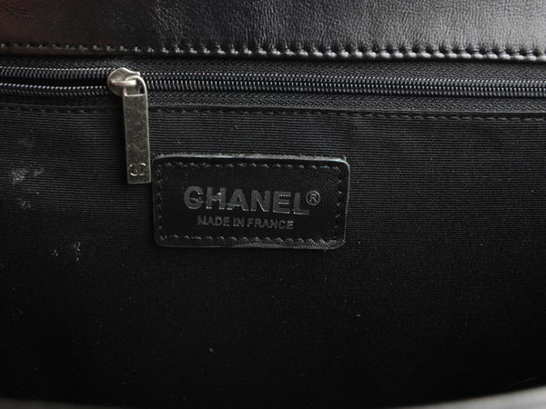 Chanel A67026 Black Lambskin Leather Le Boy Flap Shoulder Bag Chanel A67026 Black Lambskin Leather Le Boy Flap Shoulder Bag